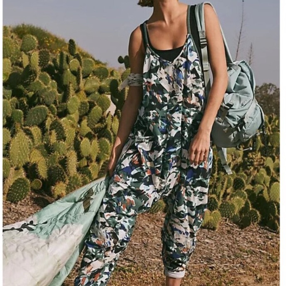 Free People Movement Camouflage Hot Shot Onesie Jumpsuit Size Medium